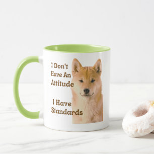 かわいい柴犬犬の態度と基準 マグカップ