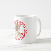 かわいい柴犬犬、ずさんなキス コーヒーマグカップ (正面右)