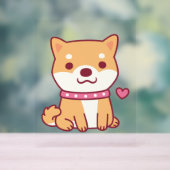かわいい柴犬犬 アクリルサイン (ニュートラル)