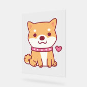 かわいい柴犬犬 アクリルサイン (傾斜)