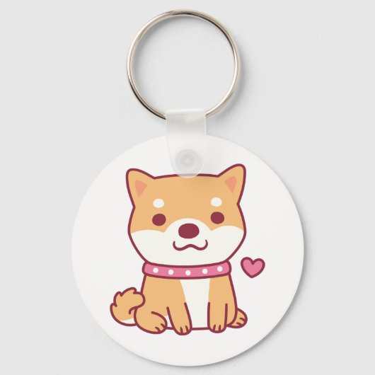 かわいい柴犬犬 キーホルダー (正面)