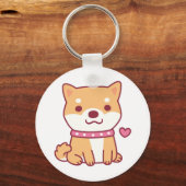 かわいい柴犬犬 キーホルダー (正面)