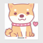 かわいい柴犬犬 シール (シート)