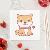 かわいい柴犬犬 スタンダードランチョンナプキン (インサイチュ)