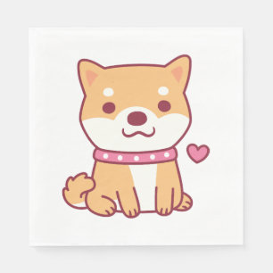 かわいい柴犬犬 スタンダードランチョンナプキン