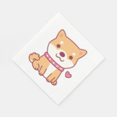 かわいい柴犬犬 スタンダードランチョンナプキン (角)