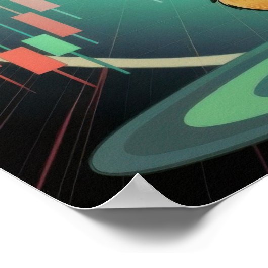 かわいい柴犬犬 ポスター (角)