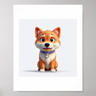 かわいい柴犬 ポスター