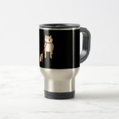 かわいい柴犬 |犬のおもしろいデザイン トラベルマグ (正面右)