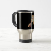 かわいい柴犬 |犬のおもしろいデザイン トラベルマグ (正面左)