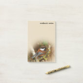 かわいい栗の裏の《鳥》アメリカゴガラ松の木 ポストイット (デスク上)