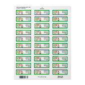 かわいい格言お洒落フォントクリスマス差出人住所 ラベル (フルシート)