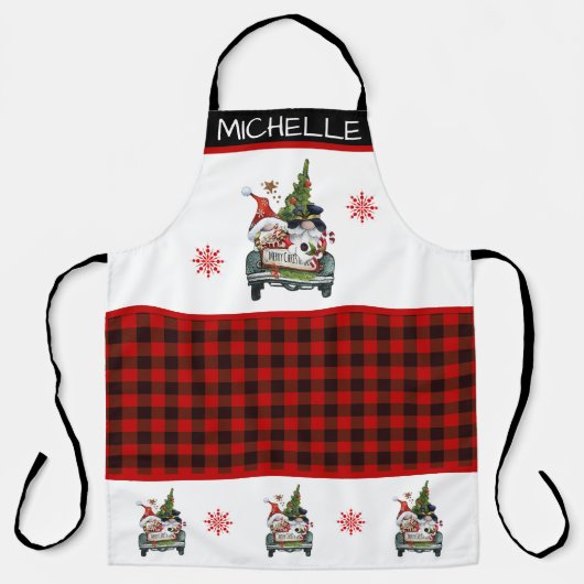 かわいい格言がクリスマスツリーを持ち帰る エプロン (正面)