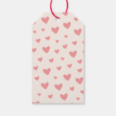 かわいい格言がハートバレンタインデーを持つ ギフトタグ (裏面)