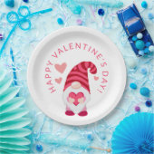 かわいい格言がハートバレンタインデーを持つ ペーパープレート (パーティー)