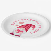 かわいい格言がハートバレンタインデーを持つ ペーパープレート (アングル)
