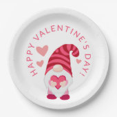 かわいい格言がハートバレンタインデーを持つ ペーパープレート (正面)