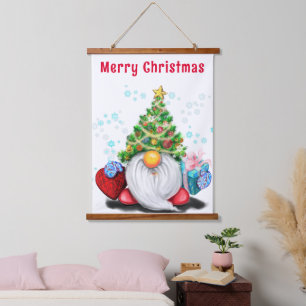 かわいい格言つるクリスマスタペストリー 吊り下げ型タペストリー