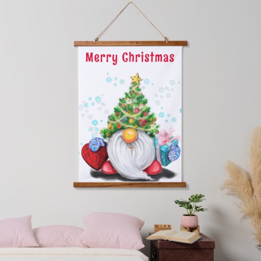 かわいい格言つるクリスマスタペストリー 吊り下げ型タペストリー (寝室)