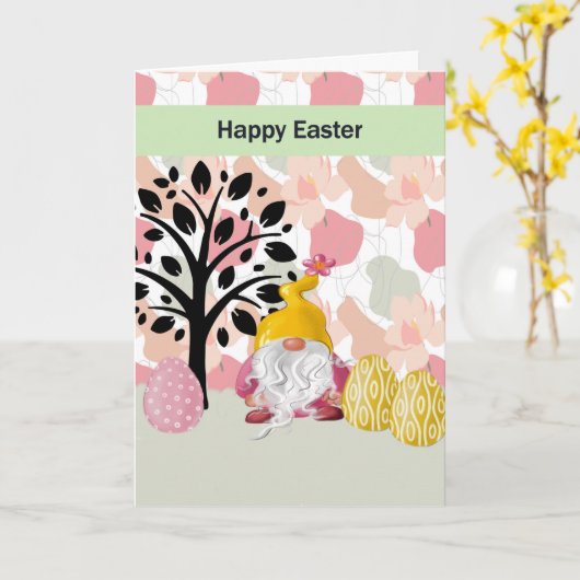 かわいい格言とイースターカード カード (黄色い花)