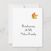 かわいい格言とカボチャフローラ感謝祭 ノートカード (裏面)