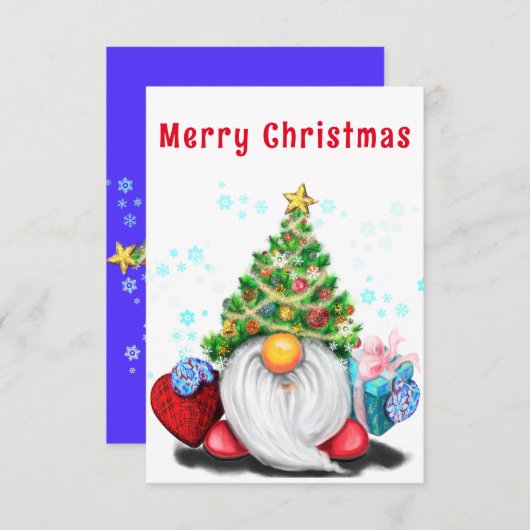 かわいい格言とギフトクリスマスカード (正面/裏面)