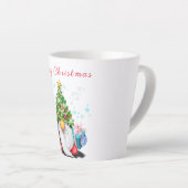 かわいい格言とクリスマスツリーハット&ギフト – おもしろい  カフェラテマグ (右アングル)