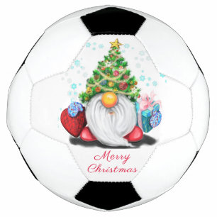 かわいい格言とクリスマスツリーハット&ギフト – おもしろい サッカーボール