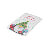 かわいい格言とクリスマスツリーハット&ギフト – おもしろい バスマット (アングル)