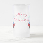 かわいい格言とクリスマスツリーハット&ギフト – おもしろい フロストグラスビールジョッキ (中央)