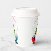 かわいい格言とクリスマスツリーハット&ギフト – おもしろい  紙コップ (左)