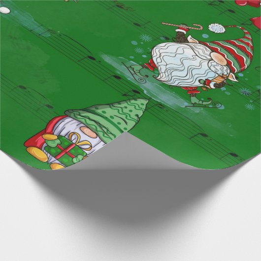 かわいい格言とクリスマスミュージック ラッピングペーパー (角)