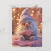 かわいい格言とハート：バレンタインデーデザイン ポストカード (正面/裏面)