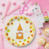 かわいい格言と休日紅葉 ペーパープレート (パーティー)