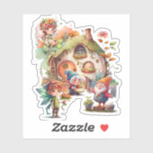 かわいい格言と妖精のシール シール (シート)