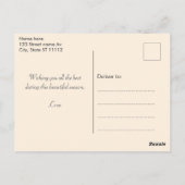 かわいい格言と紅葉感謝祭はがき ポストカード (裏面)