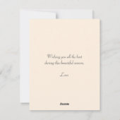 かわいい格言と紅葉感謝祭 シーズンカード (裏面)