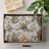 かわいい格言と花デザイン 薄葉紙 (ギフト)