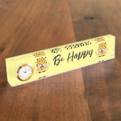 かわいい格言と蜂蜜 デスクネームプレート (側面)