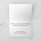 かわいい格言のための休日ノルディックレッドピンクグレー カード (内部)