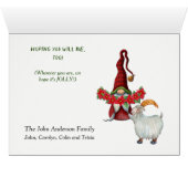 かわいい格言のクリスマス暖炉の休日 (内部横(下))