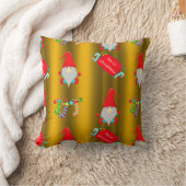 かわいい格言のクリスマス金ゴールド クッション (ブランケット)