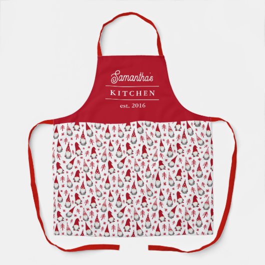 かわいい格言のパターン名クリスマス エプロン (正面)