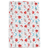 かわいい格言のパターン，星，キャンディーキャン，木 ミディアムペーパーバッグ (正面)