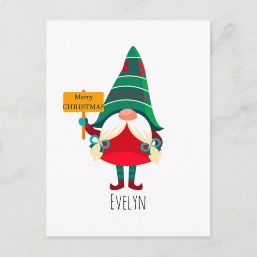 かわいい格言のホールディングプラカード(あいさつ付き) ポストカード (正面)