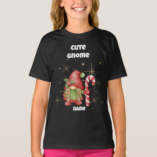 かわいい格言の女の子のクリスマスTシャツ Tシャツ (正面)