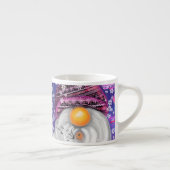 かわいい格言の帽子がクリスマスの歌を歌う エスプレッソカップ (右)