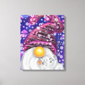 かわいい格言の帽子がクリスマスの歌を歌う キャンバスプリント (正面)