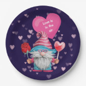 かわいい格言の愛が空中にある ペーパープレート (正面)