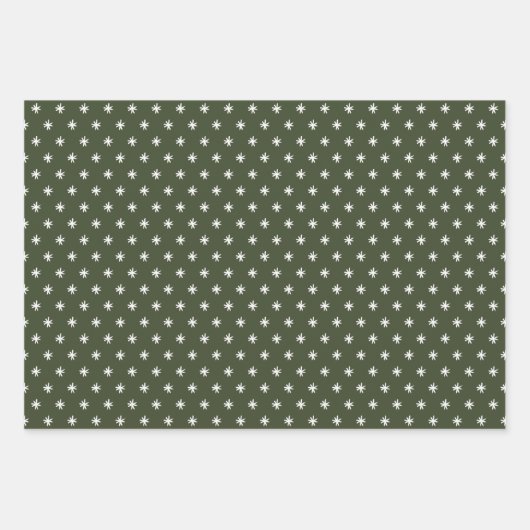 かわいい格言の木と雪の結晶クリスマス ラッピングペーパーシート (正面3)